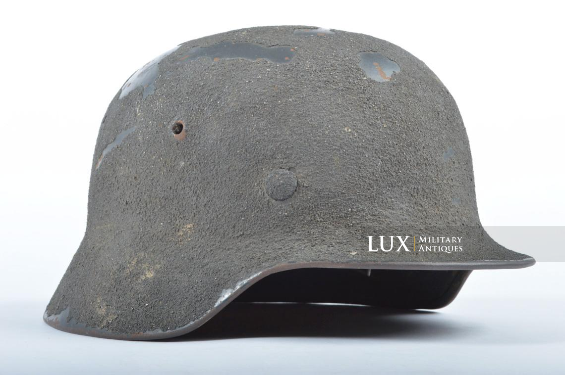 M35 Luftwaffe heavy sand textured camouflage helmet, named « Uffz. KIELMANN » - photo 8