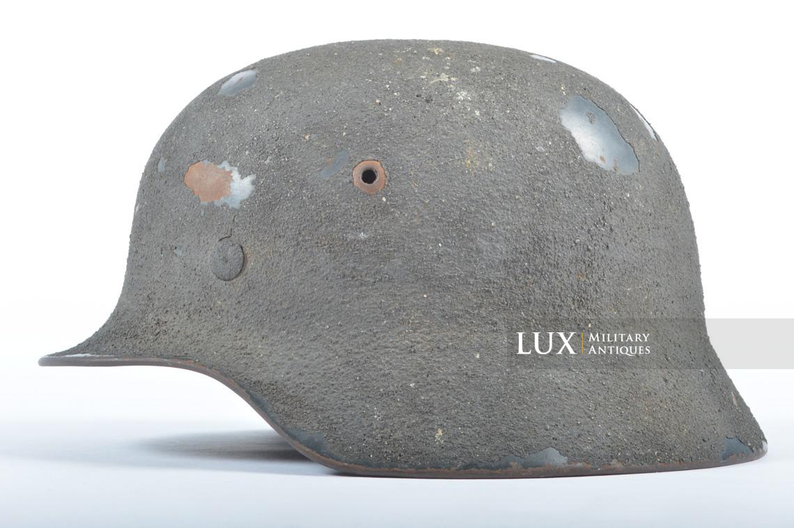 M35 Luftwaffe heavy sand textured camouflage helmet, named « Uffz. KIELMANN » - photo 11