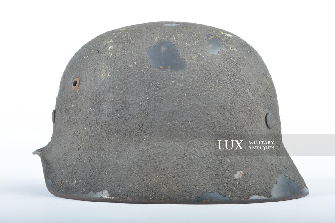 M35 Luftwaffe heavy sand textured camouflage helmet, named « Uffz. KIELMANN » - photo 12