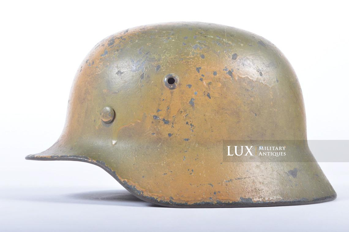 M35 reissue Heer late-war three-tone camouflage combat helmet, « December 44 / woodwork find » - photo 4