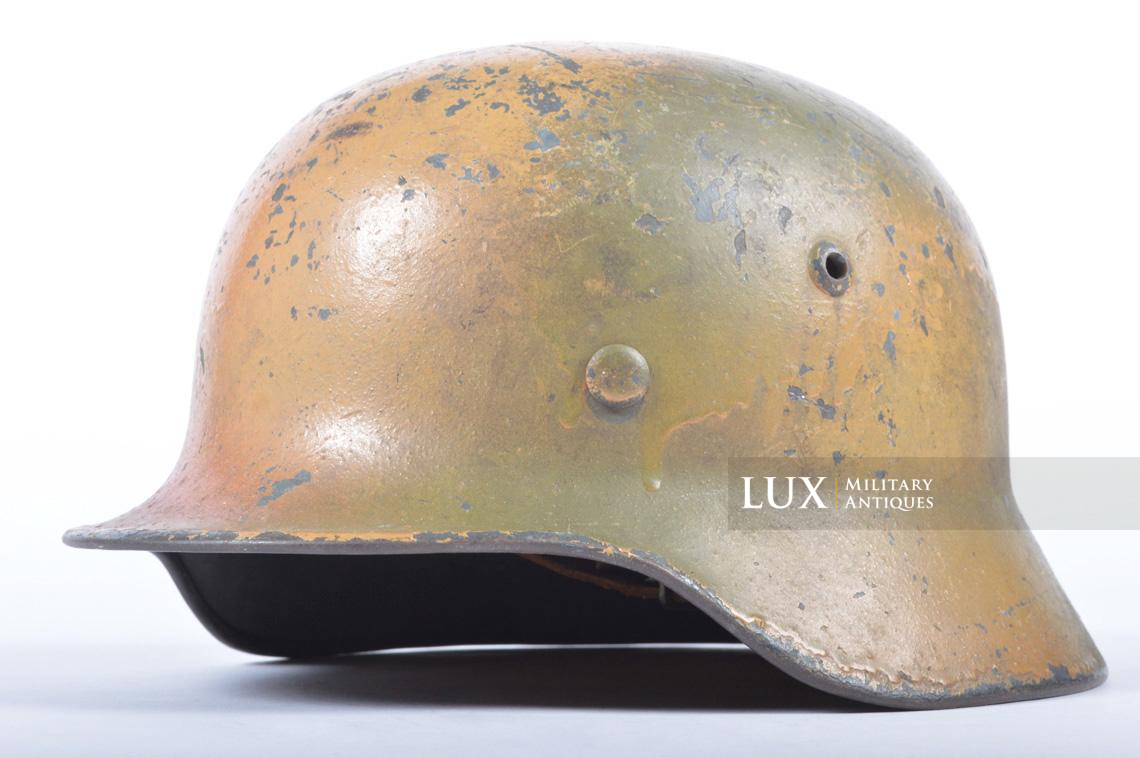 M35 reissue Heer late-war three-tone camouflage combat helmet, « December 44 / woodwork find » - photo 7