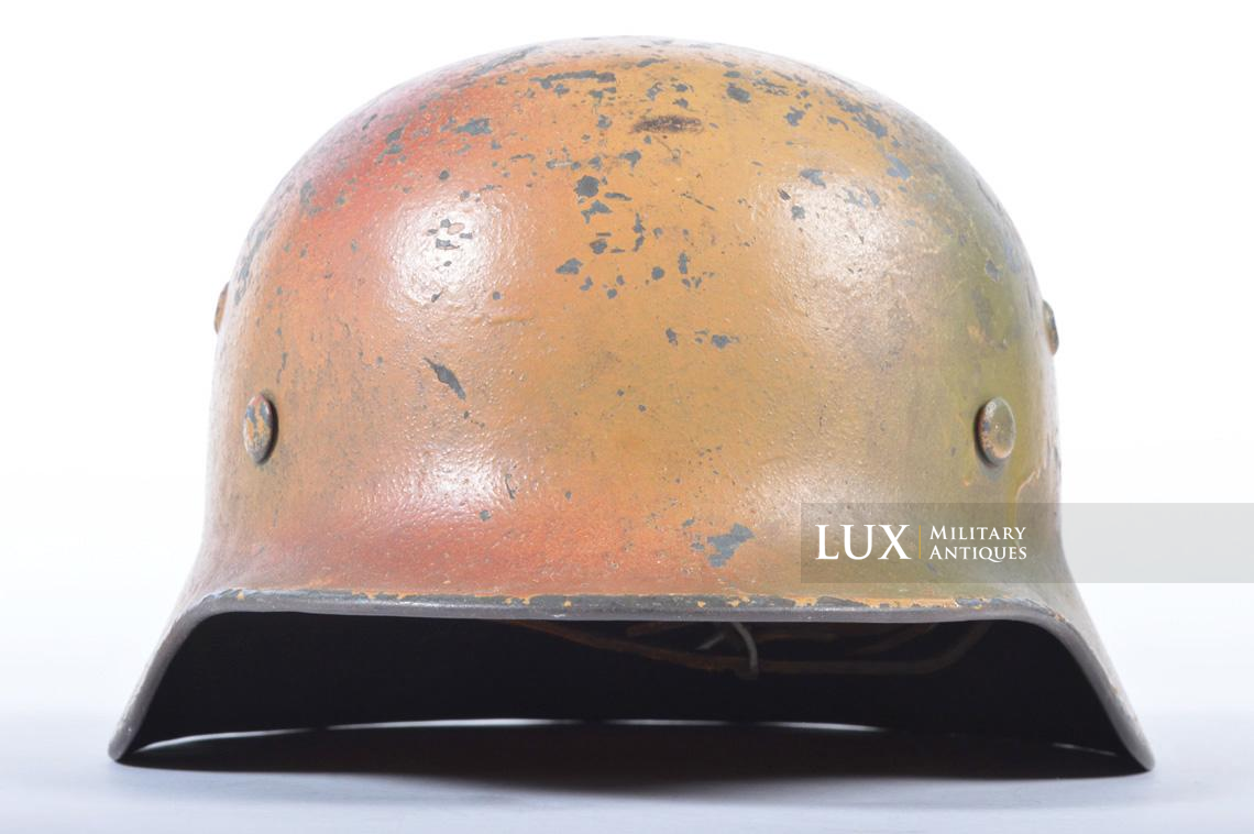 M35 reissue Heer late-war three-tone camouflage combat helmet, « December 44 / woodwork find » - photo 8