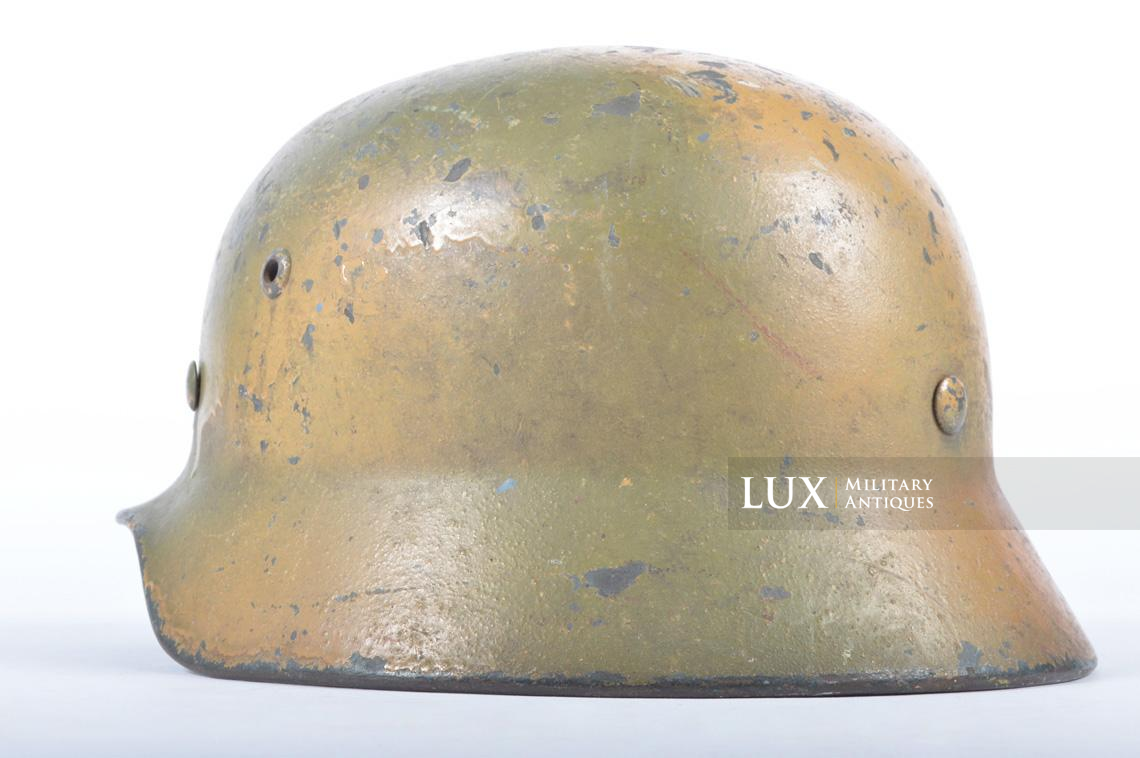 M35 reissue Heer late-war three-tone camouflage combat helmet, « December 44 / woodwork find » - photo 13