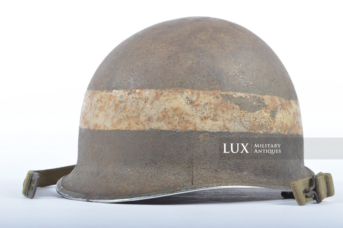 USM1 fixed bale US Navy landing craft driver's combat helmet, « Normandy recovered » - photo 4