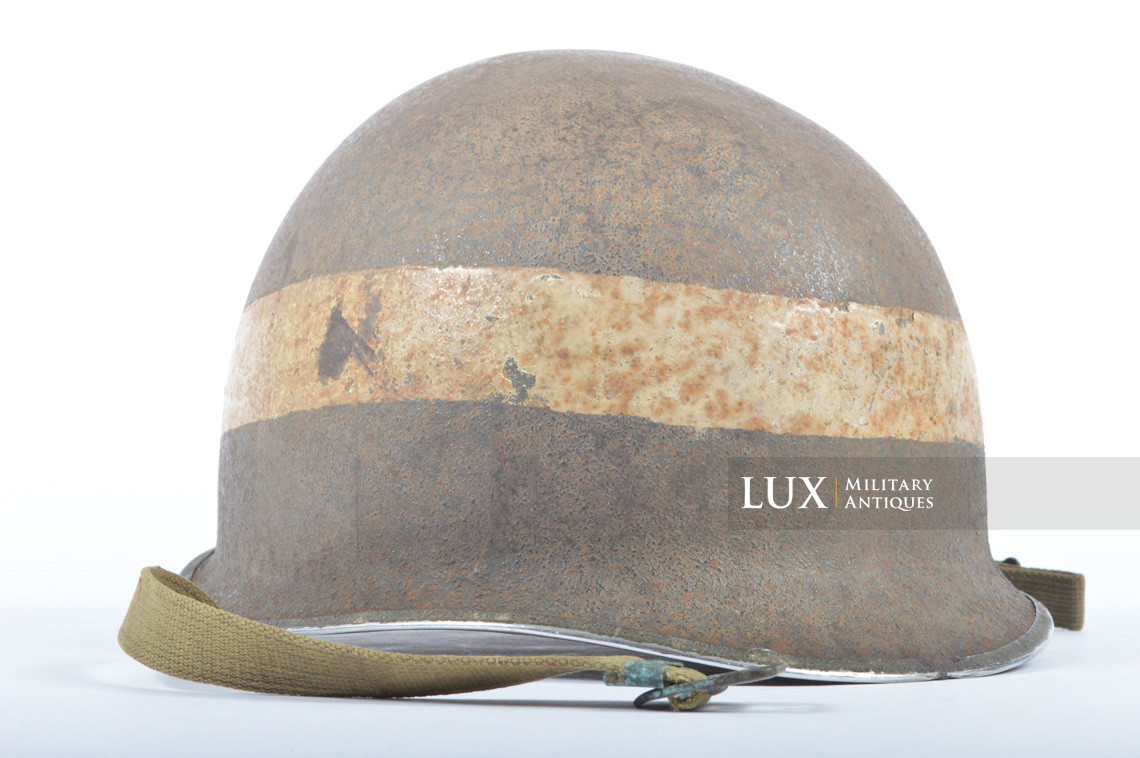 USM1 fixed bale US Navy landing craft driver's combat helmet, « Normandy recovered » - photo 8