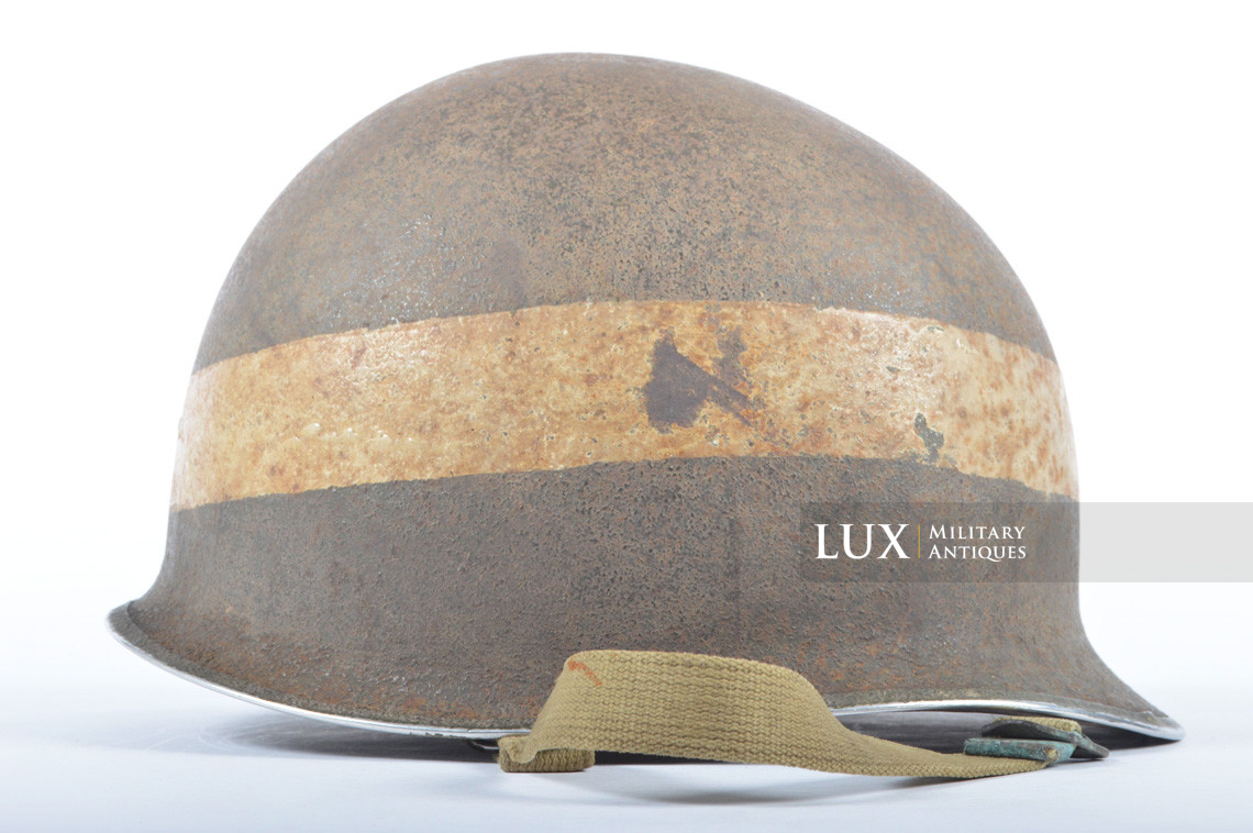 USM1 fixed bale US Navy landing craft driver's combat helmet, « Normandy recovered » - photo 9