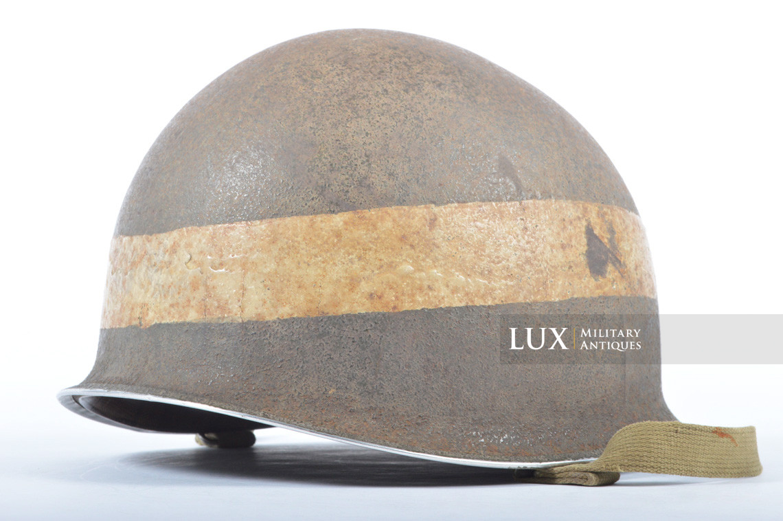 USM1 fixed bale US Navy landing craft driver's combat helmet, « Normandy recovered » - photo 10