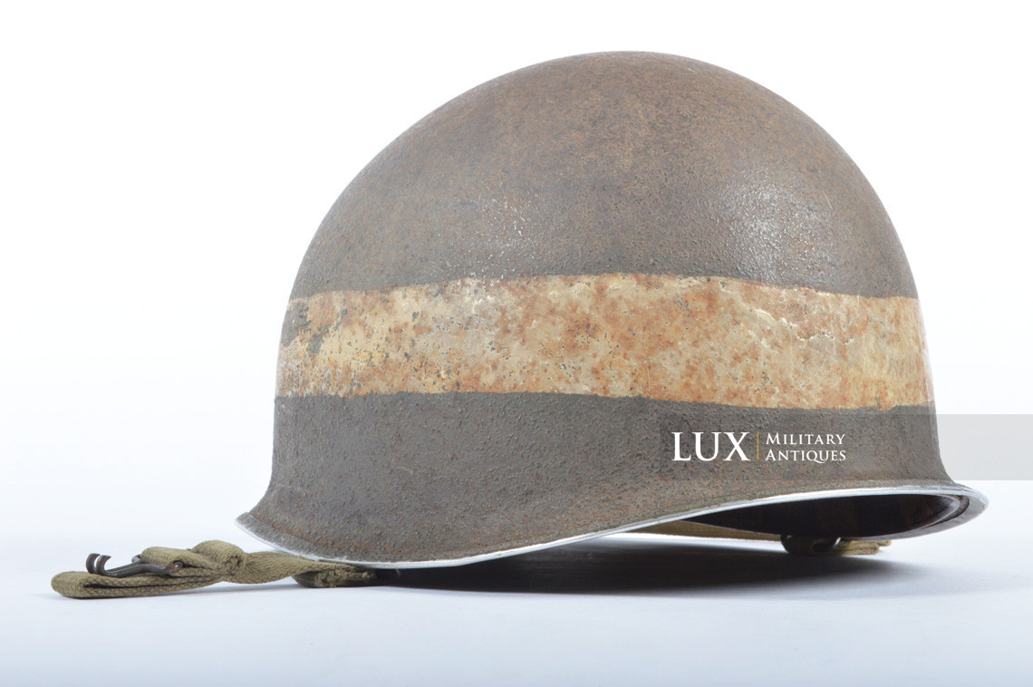 USM1 fixed bale US Navy landing craft driver's combat helmet, « Normandy recovered » - photo 12