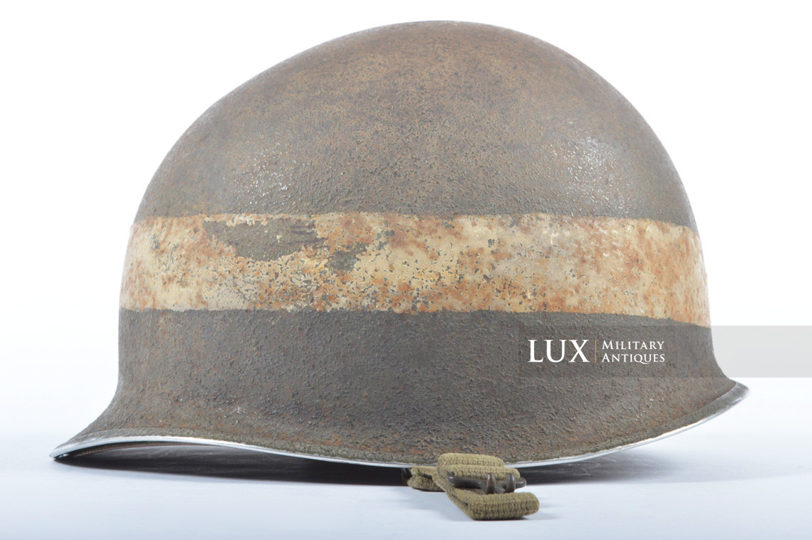 USM1 fixed bale US Navy landing craft driver's combat helmet, « Normandy recovered » - photo 13