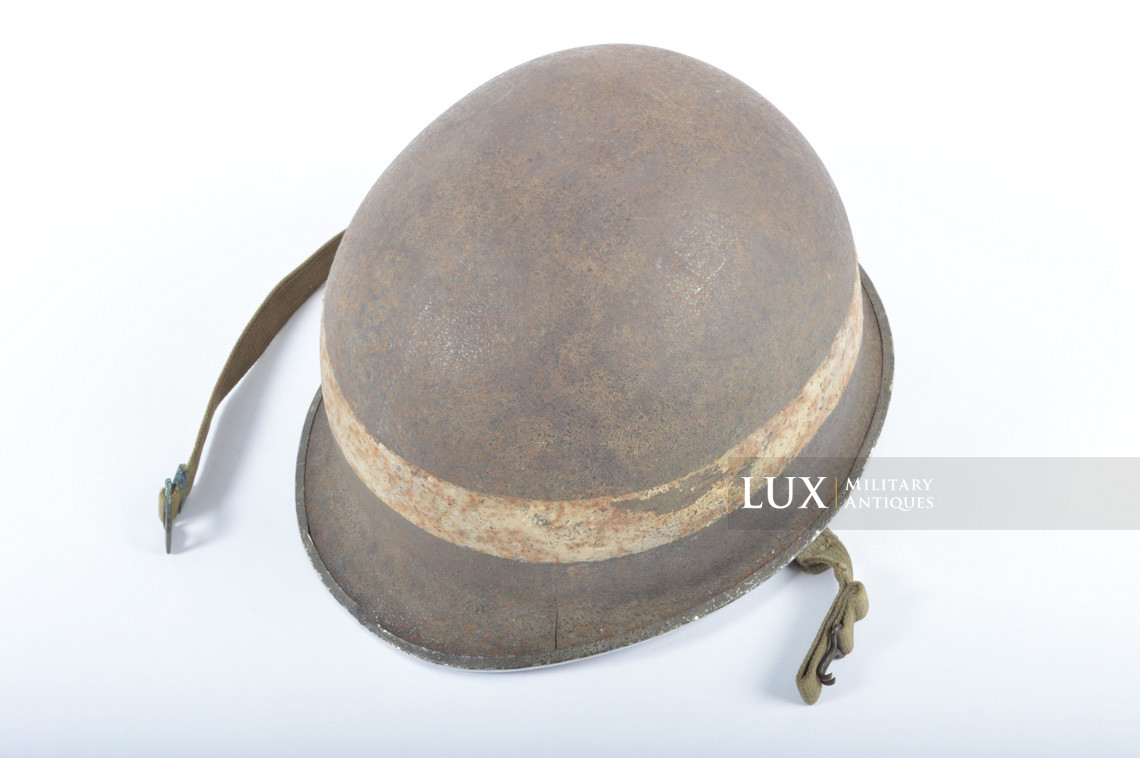 USM1 fixed bale US Navy landing craft driver's combat helmet, « Normandy recovered » - photo 14