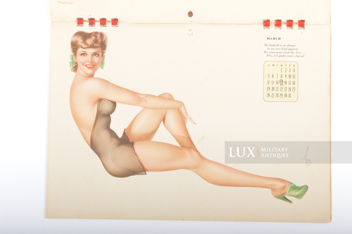 GI’s US Pin Up Varga 1944 Calendar - Lux Military Antiques - photo 12