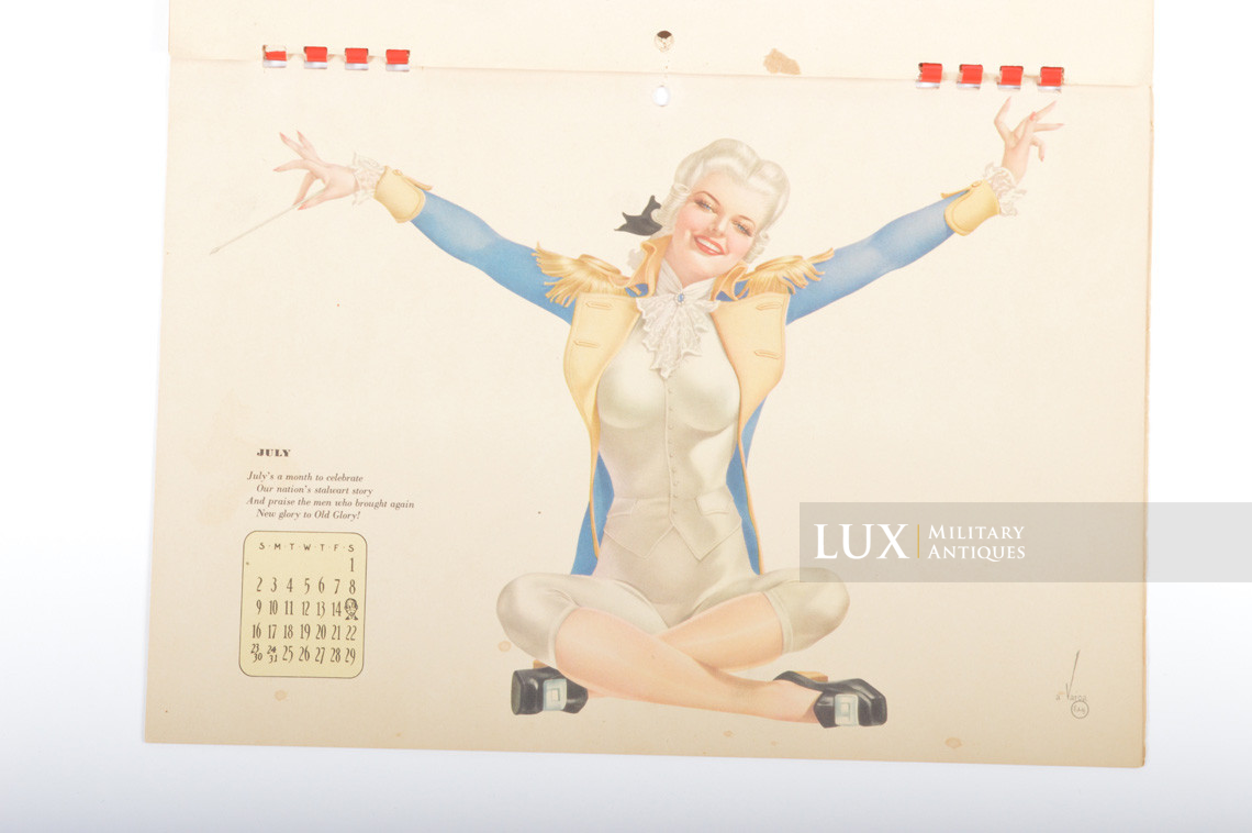 GI’s US Pin Up Varga 1944 Calendar - Lux Military Antiques - photo 17