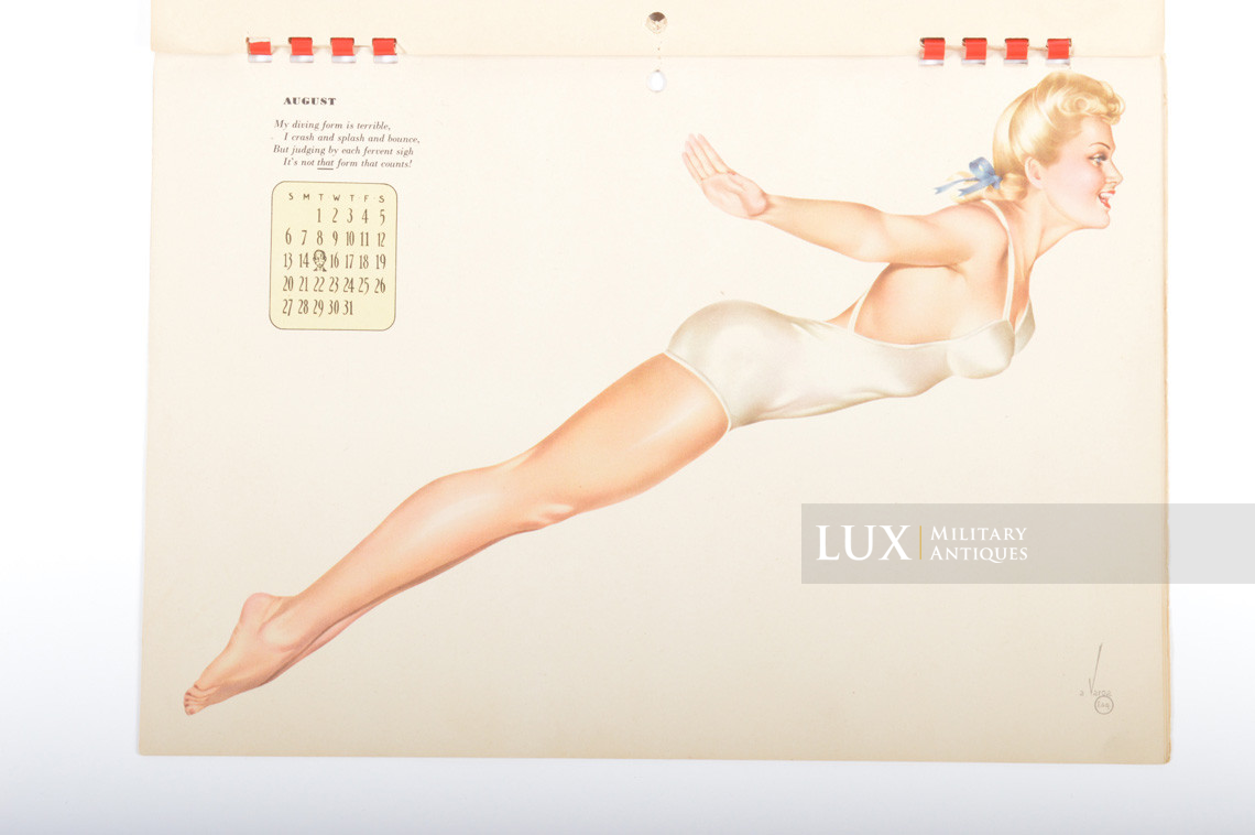 GI’s US Pin Up Varga 1944 Calendar - Lux Military Antiques - photo 18