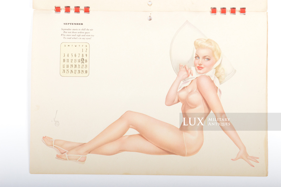 GI’s US Pin Up Varga 1944 Calendar - Lux Military Antiques - photo 19