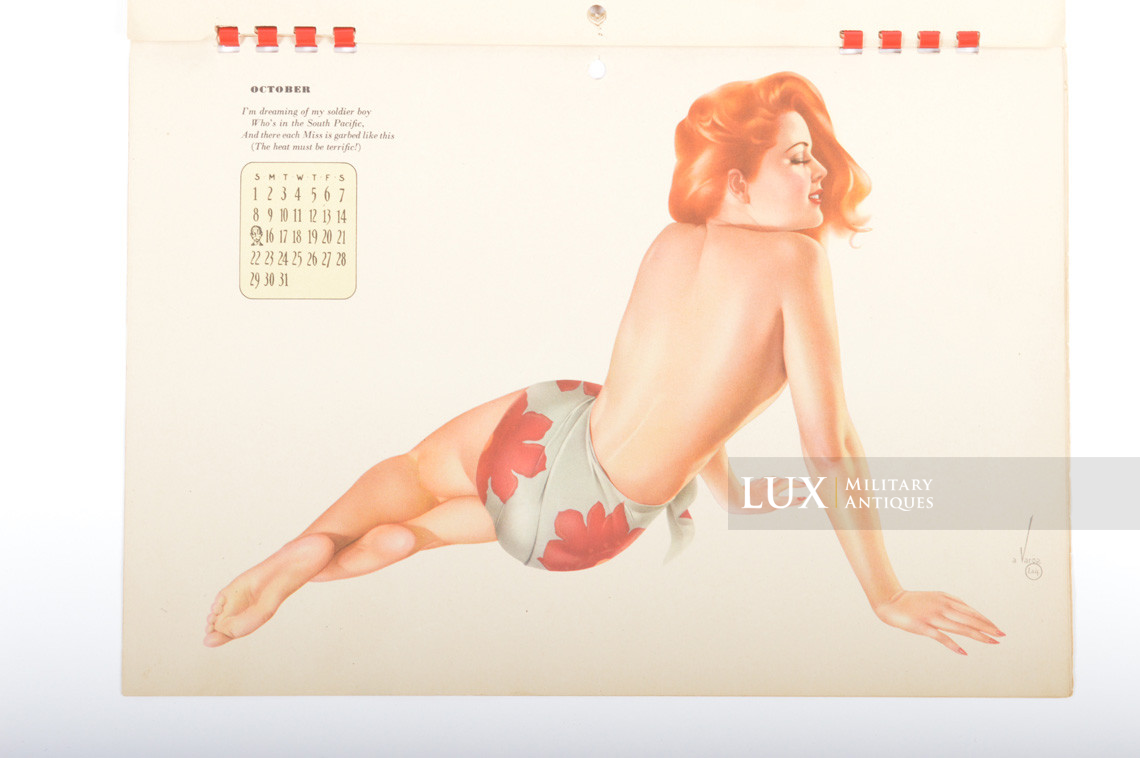 GI’s US Pin Up Varga 1944 Calendar - Lux Military Antiques - photo 20