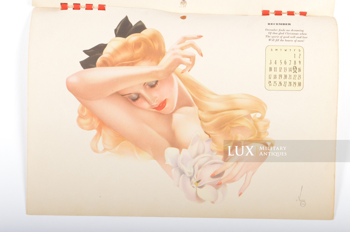 GI’s US Pin Up Varga 1944 Calendar - Lux Military Antiques - photo 22