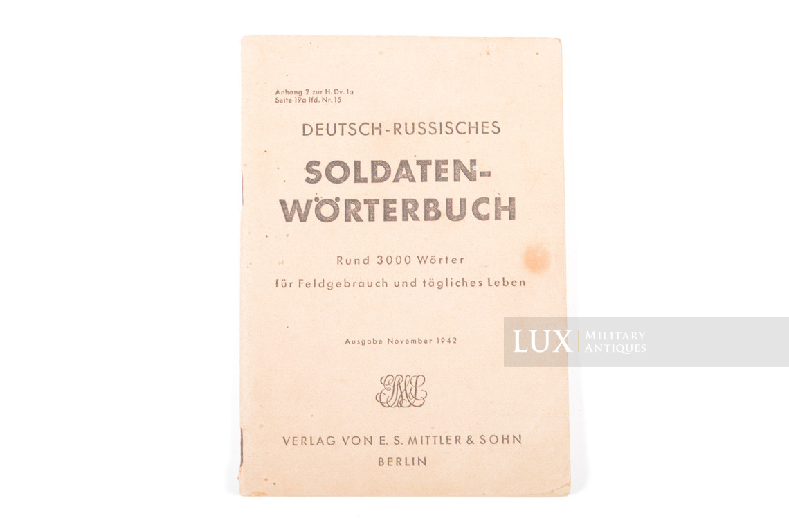 Dictionnaire de poche Wehrmacht, « Allemand-Russe » - photo 4