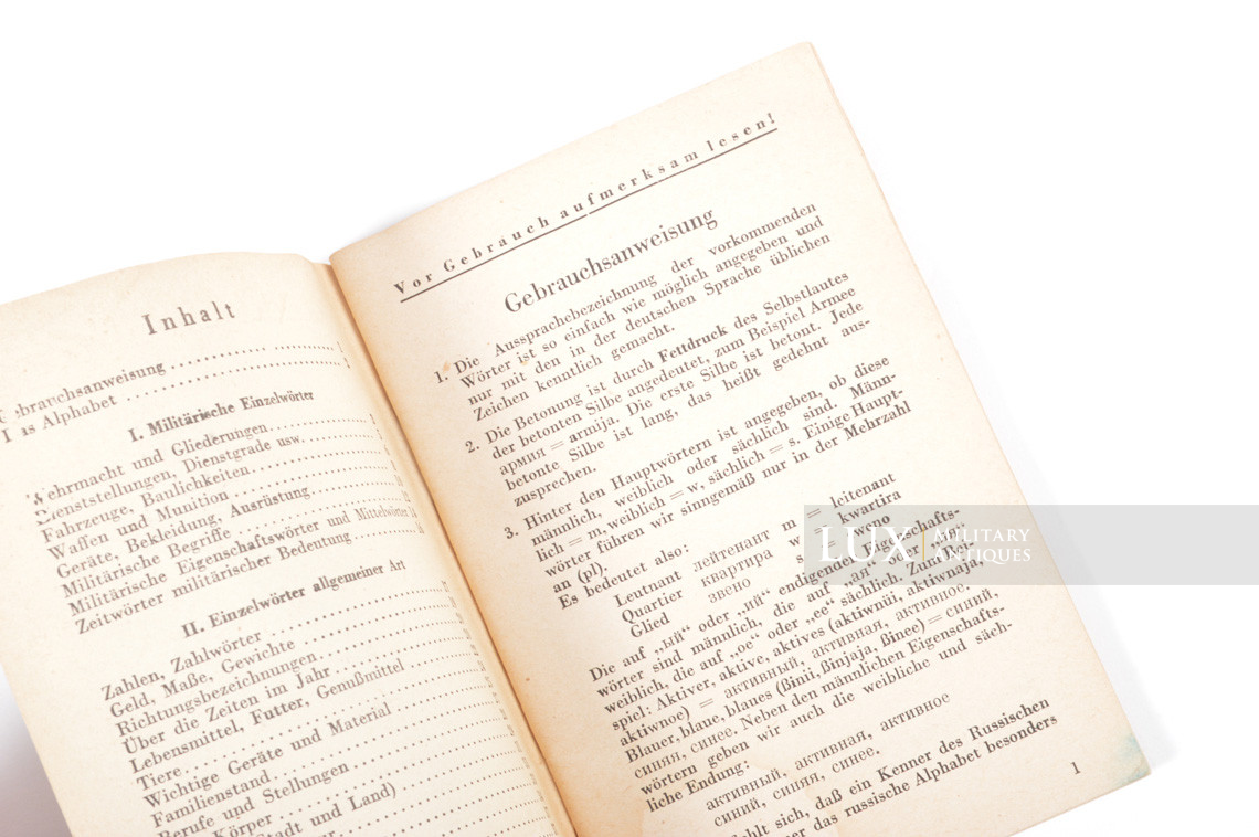 Dictionnaire de poche Wehrmacht, « Allemand-Russe » - photo 8