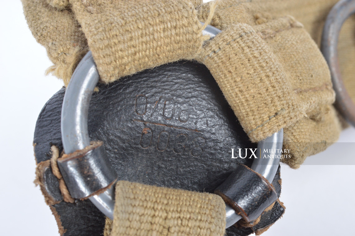 Unique late-war German tropical webbing Y-straps, « RBNr » - photo 20