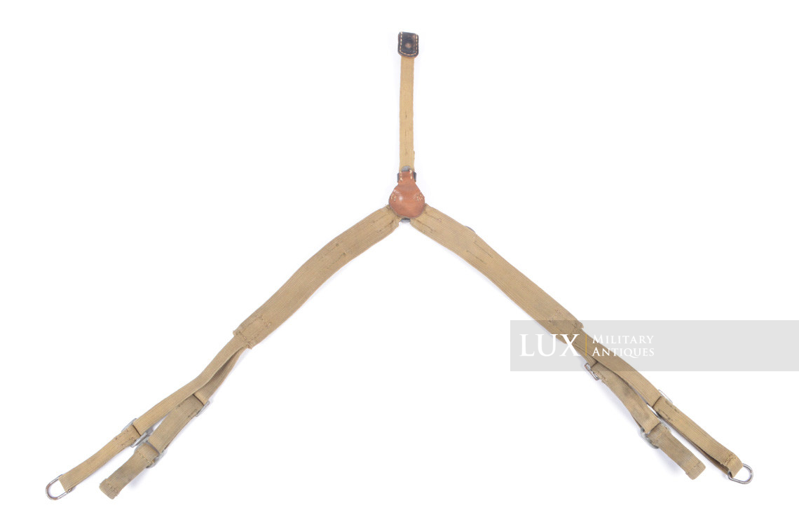 Unique late-war German tropical webbing Y-straps, « RBNr » - photo 21