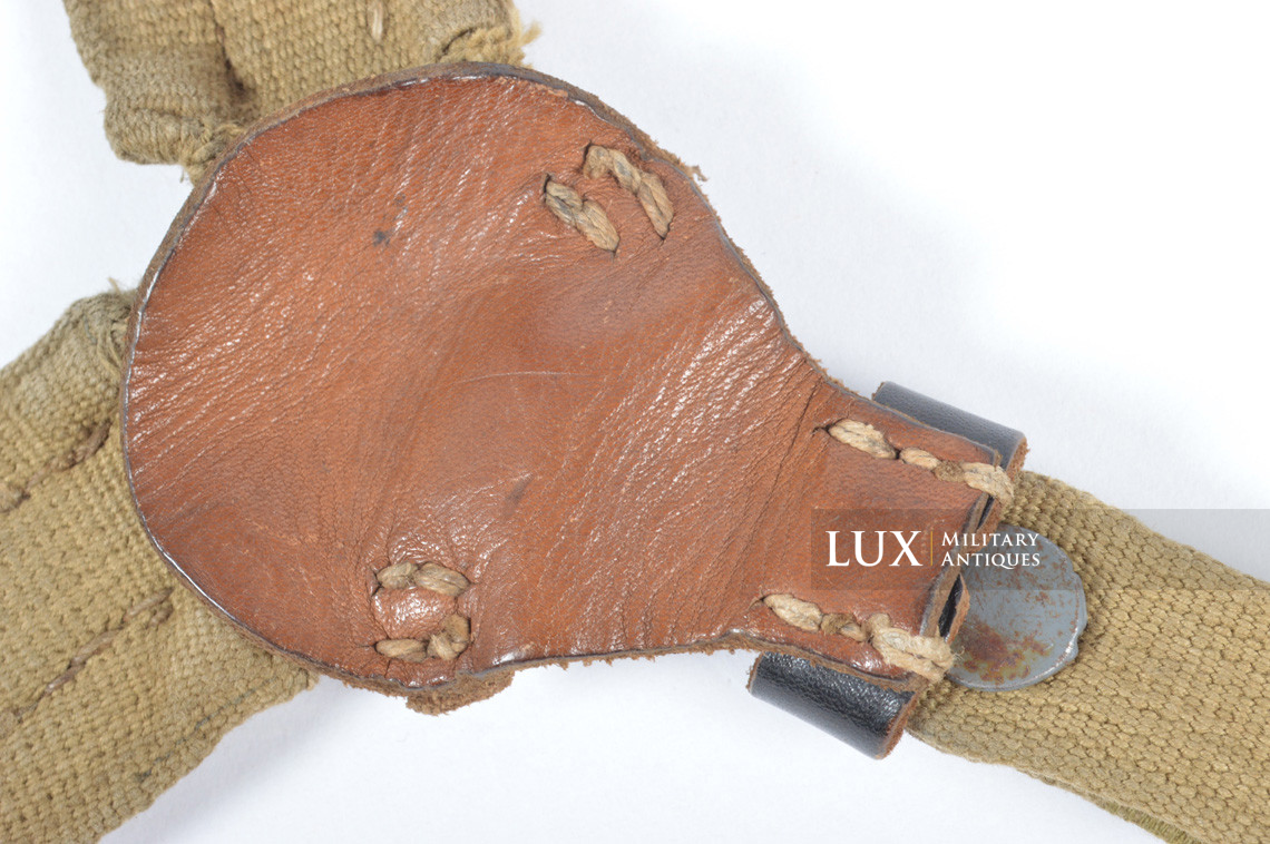 Unique late-war German tropical webbing Y-straps, « RBNr » - photo 30