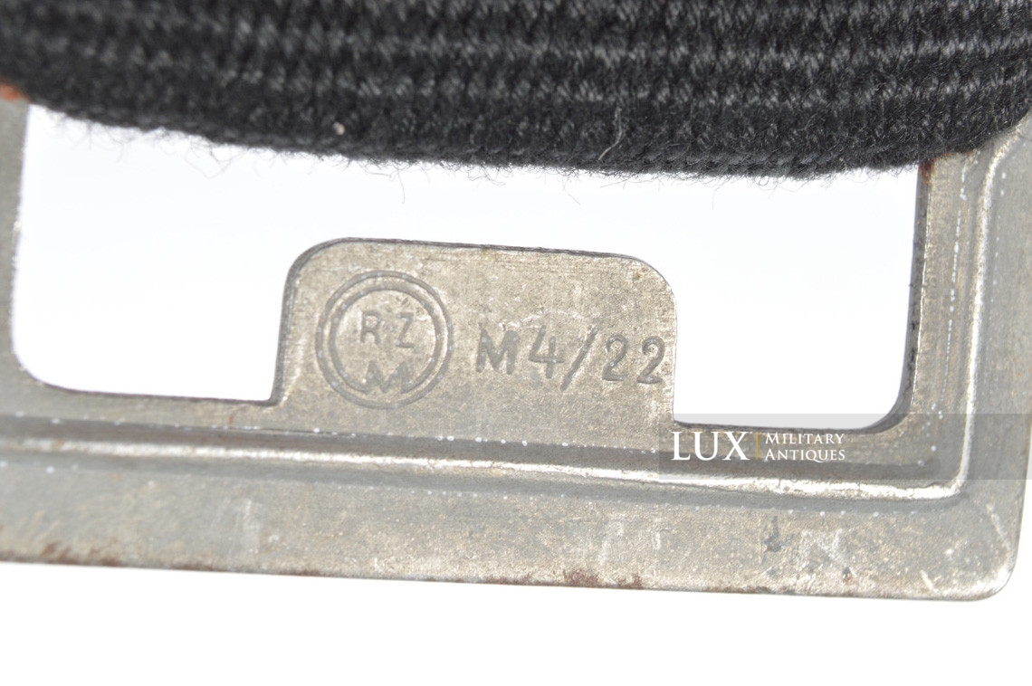 Rare unissued Hitlerjugend black web belt, « RZM M4/22 » - photo 8