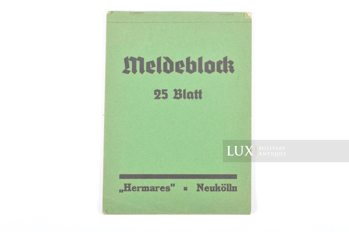 Carnet allemand de rapports de campagne, « MELDEBLOCK » - photo 4
