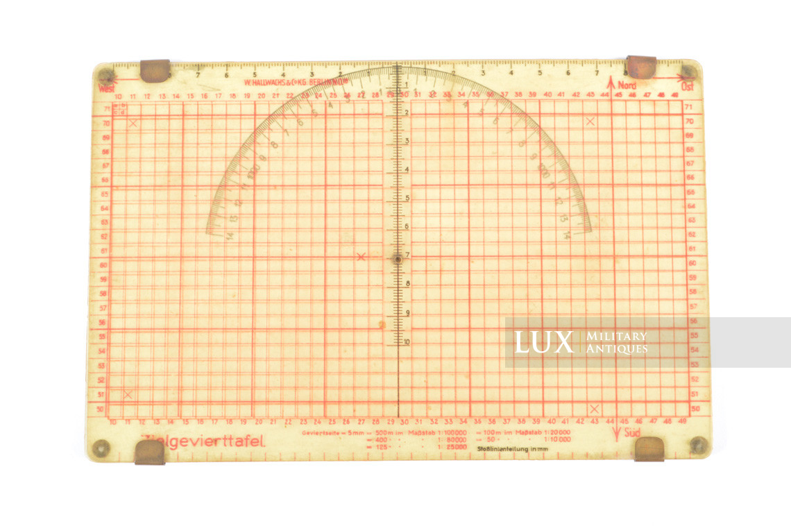 Règle allemande de calcul de distance pour l’artillerie, « Zielgevierttafel » - photo 4