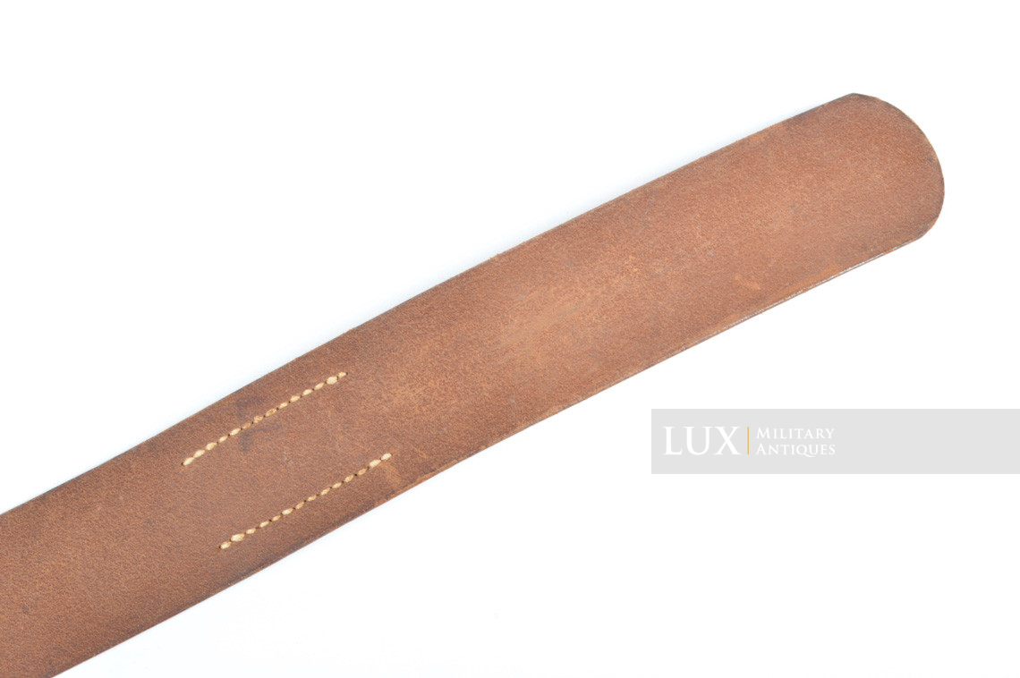Early German combat service leather belt in natural brown leather, « 1938 » - photo 11