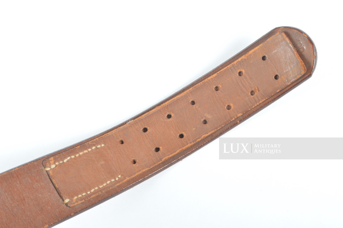 Early German combat service leather belt in natural brown leather, « 1938 » - photo 13