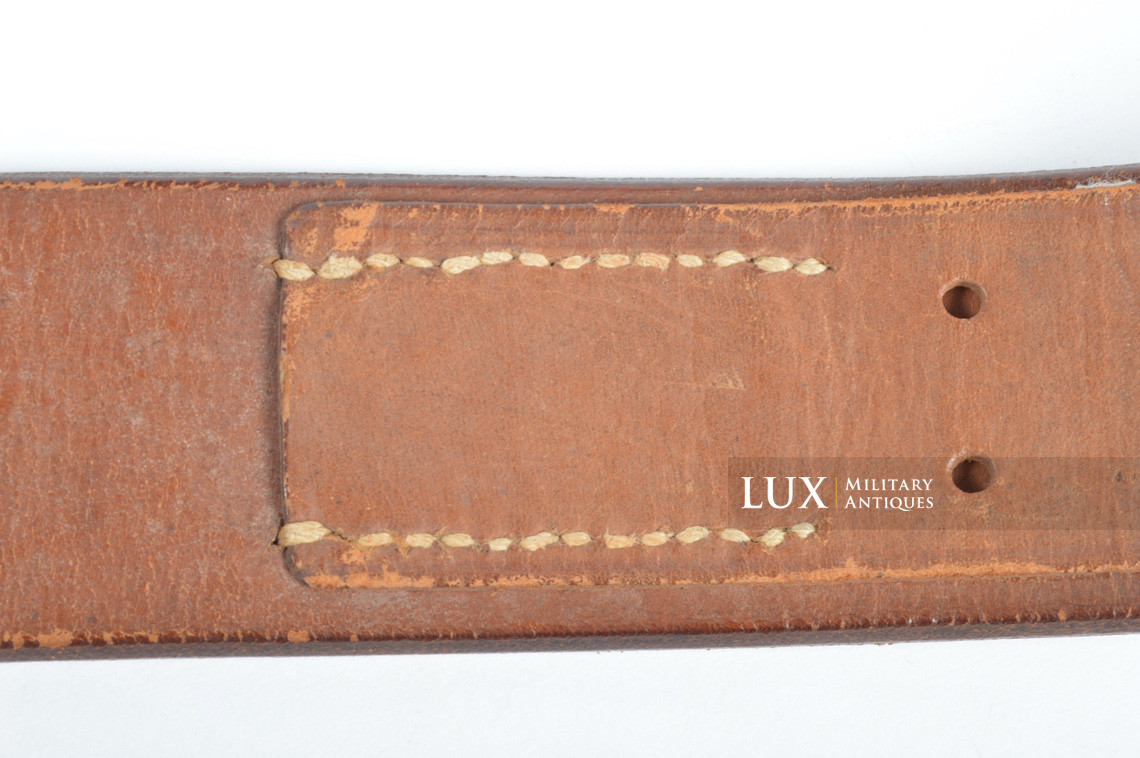 Early German combat service leather belt in natural brown leather, « 1938 » - photo 14