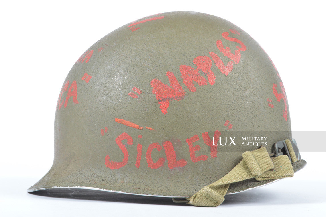 Unique USM1 decorated combat helmet, « vet art / Italy » - photo 13
