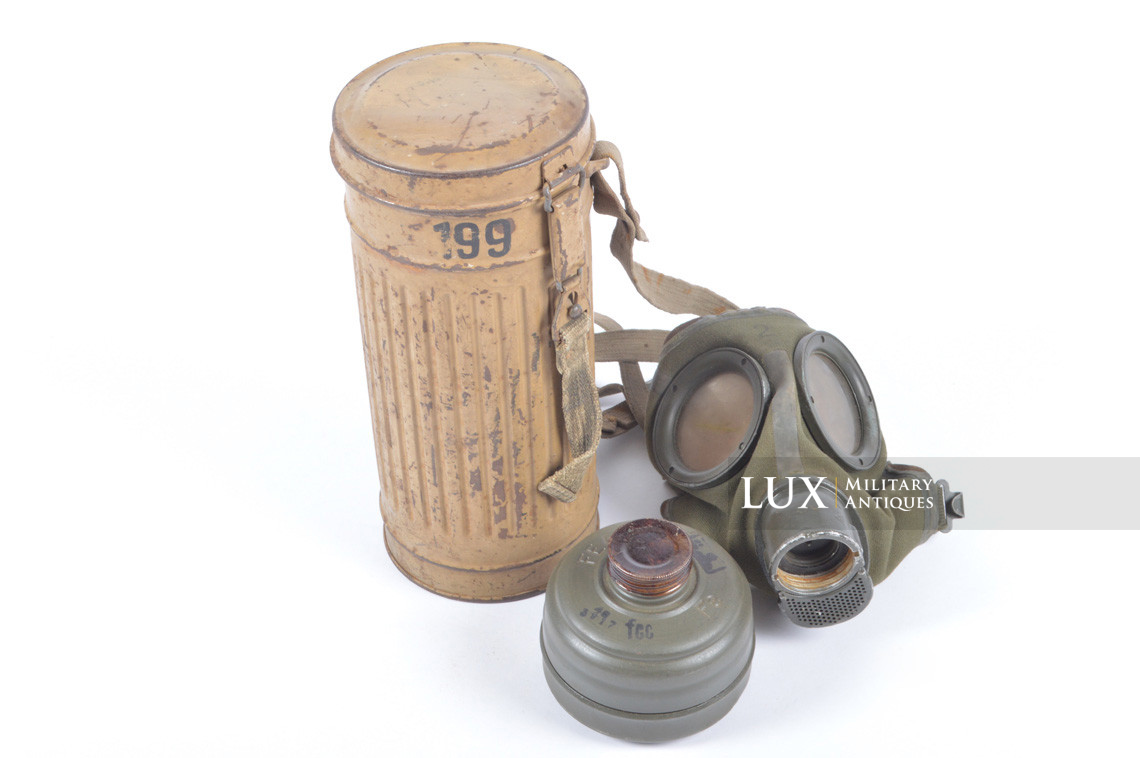 German gas mask canister in tan camouflage, « DAK » - photo 38