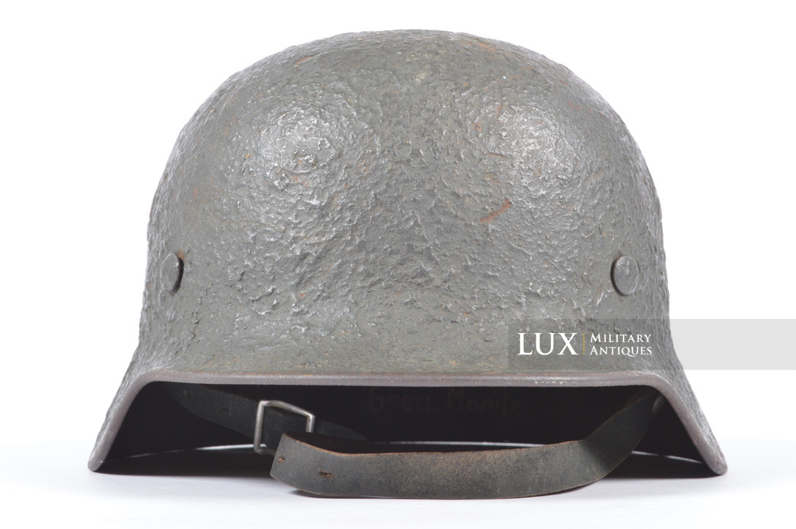 M40 German sawdust textured camouflage combat helmet, « Gren. Moritz » - photo 8