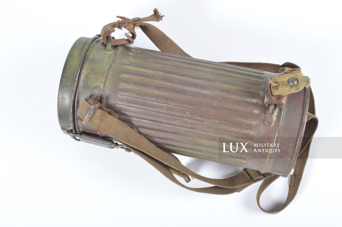 German two-tone camouflage gas mask canister set, « Gefr. Bopp » - photo 8