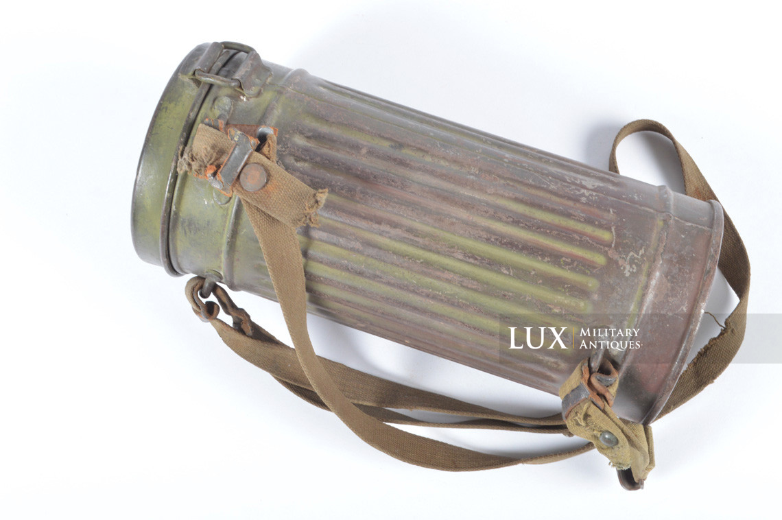 German two-tone camouflage gas mask canister set, « Gefr. Bopp » - photo 9