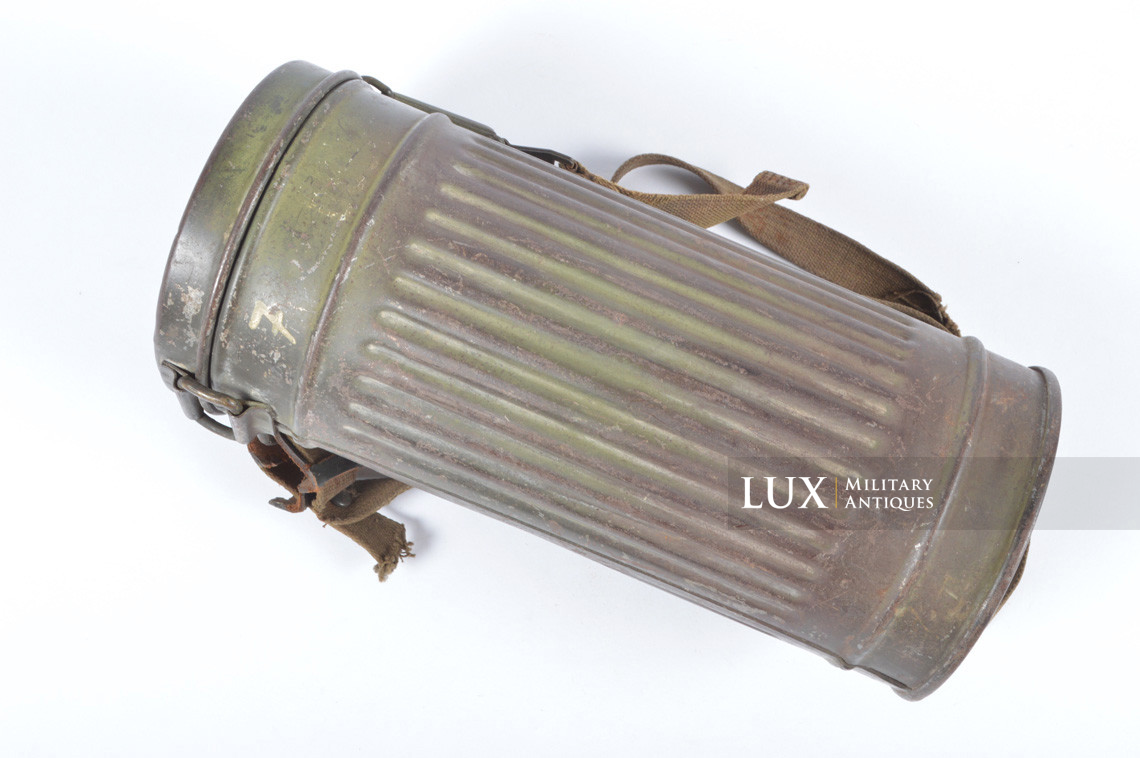 German two-tone camouflage gas mask canister set, « Gefr. Bopp » - photo 11
