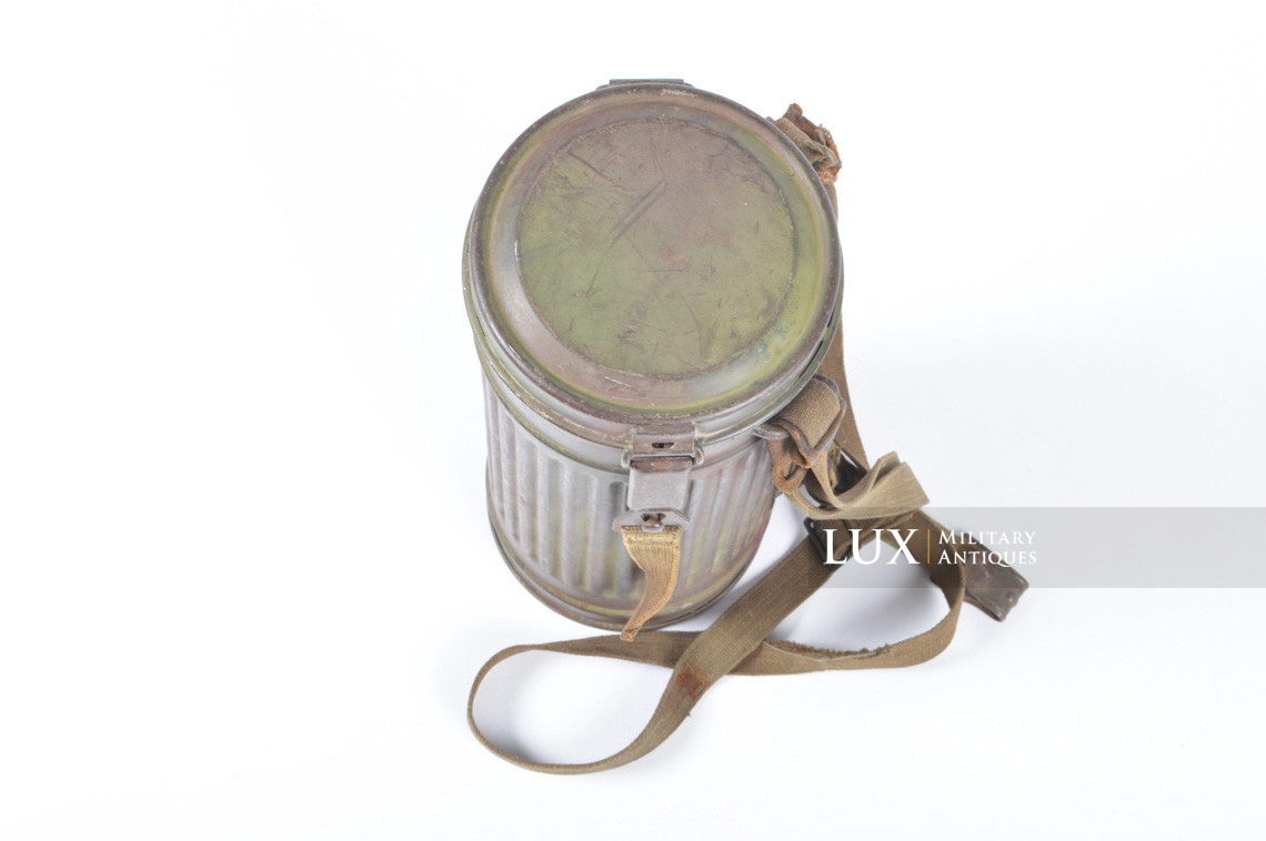 German two-tone camouflage gas mask canister set, « Gefr. Bopp » - photo 12
