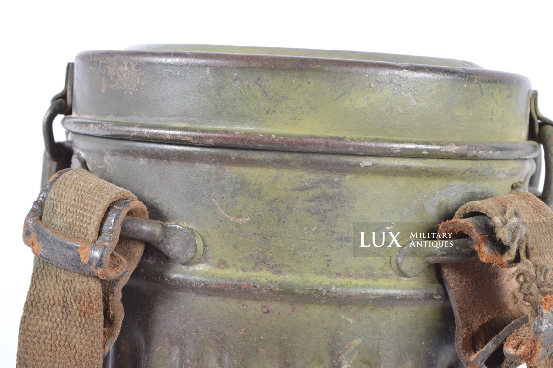 German two-tone camouflage gas mask canister set, « Gefr. Bopp » - photo 21