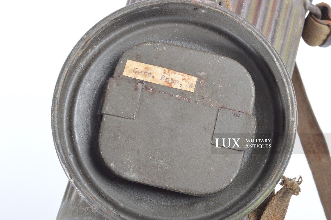 German two-tone camouflage gas mask canister set, « Gefr. Bopp » - photo 32