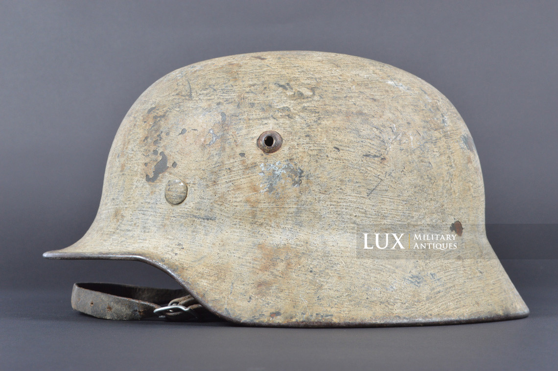Rare casque M35 Heer camouflé hiver avec impact - photo 4