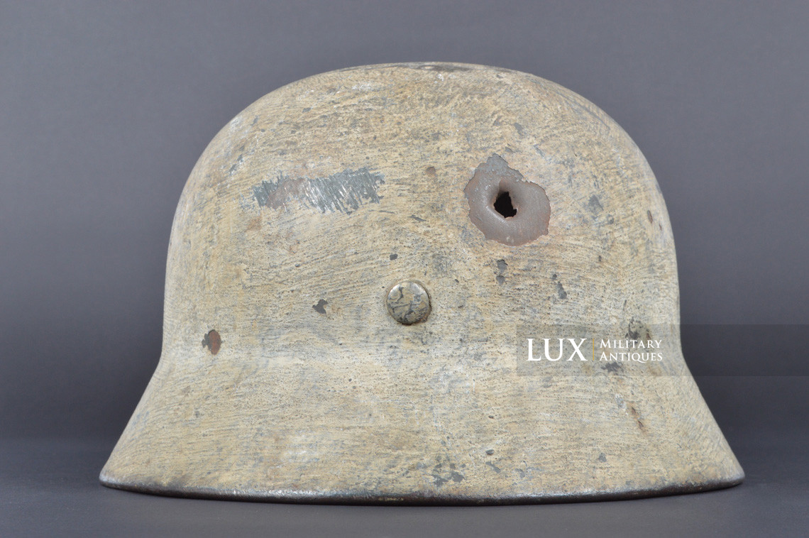 Rare casque M35 Heer camouflé hiver avec impact - photo 12