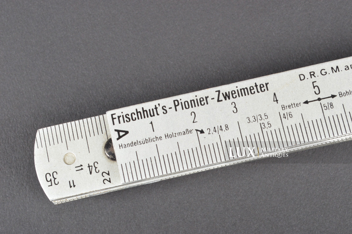 Rare unissued German combat engineer issued 2 meters folding ruler, « Frischhut’s -Pionier - Zweimeter » - photo 7