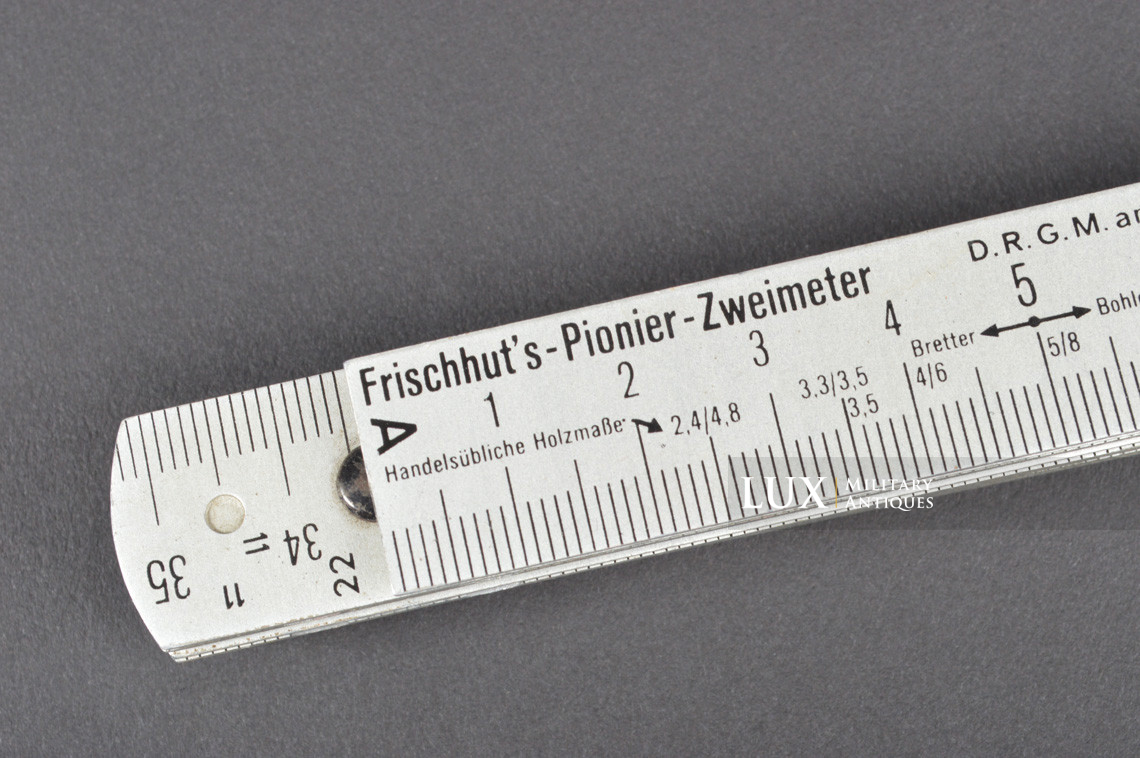 Rare unissued German combat engineer issued 2 meters folding ruler, « Frischhut’s -Pionier - Zweimeter » - photo 7