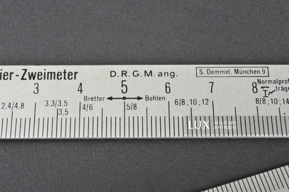 Rare unissued German combat engineer issued 2 meters folding ruler, « Frischhut’s -Pionier - Zweimeter » - photo 14