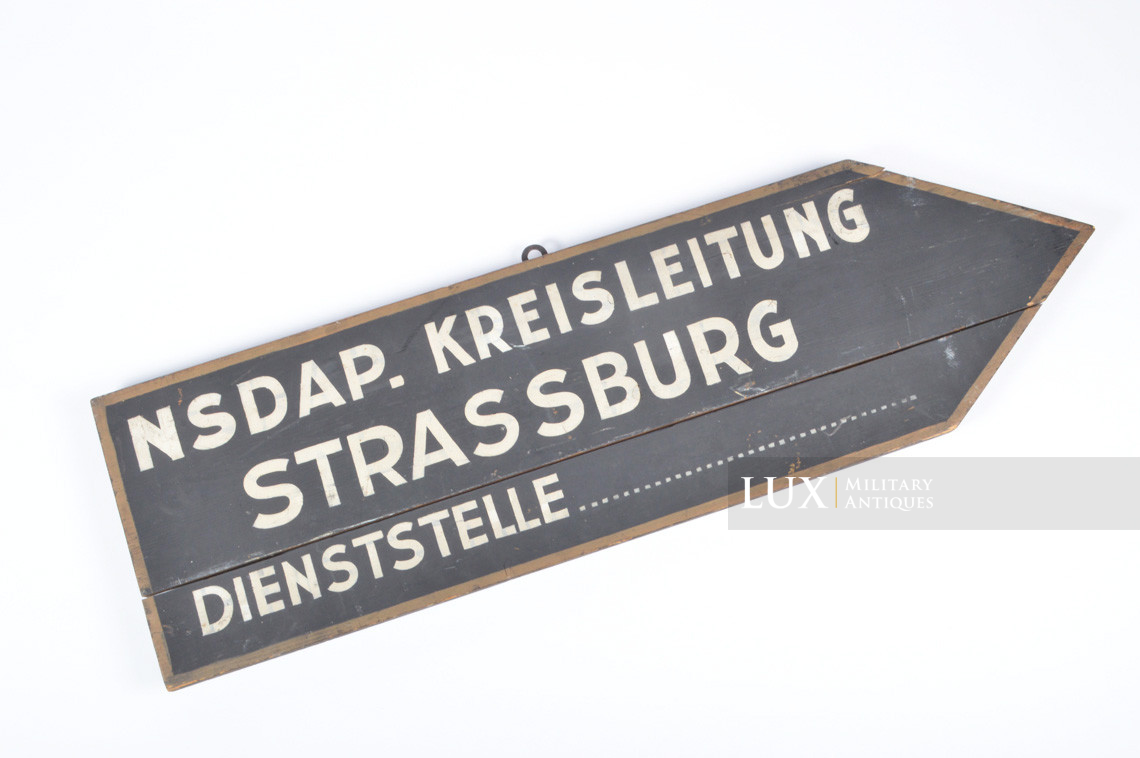 NSDAP headquarter wooden sign , « Strassburg » - photo 4