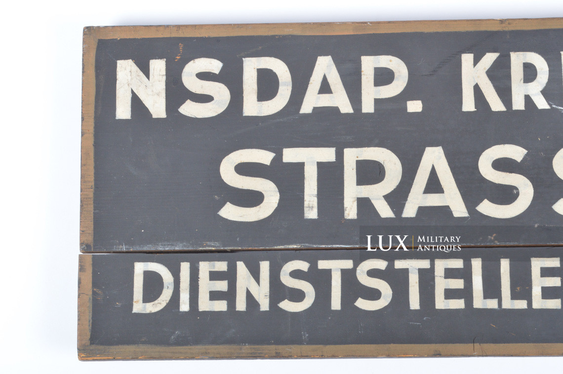 NSDAP headquarter wooden sign , « Strassburg » - photo 7