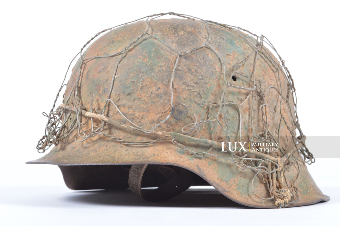 M42 Heer three-tone camouflage chicken wire helmet - photo 7