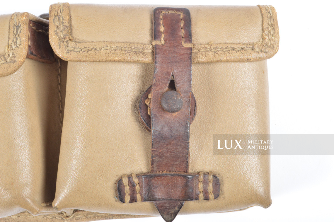 Rare porte-chargeur G43/K43 en toile cirée jaune sable du terrain, « fuq1944 » - photo 8