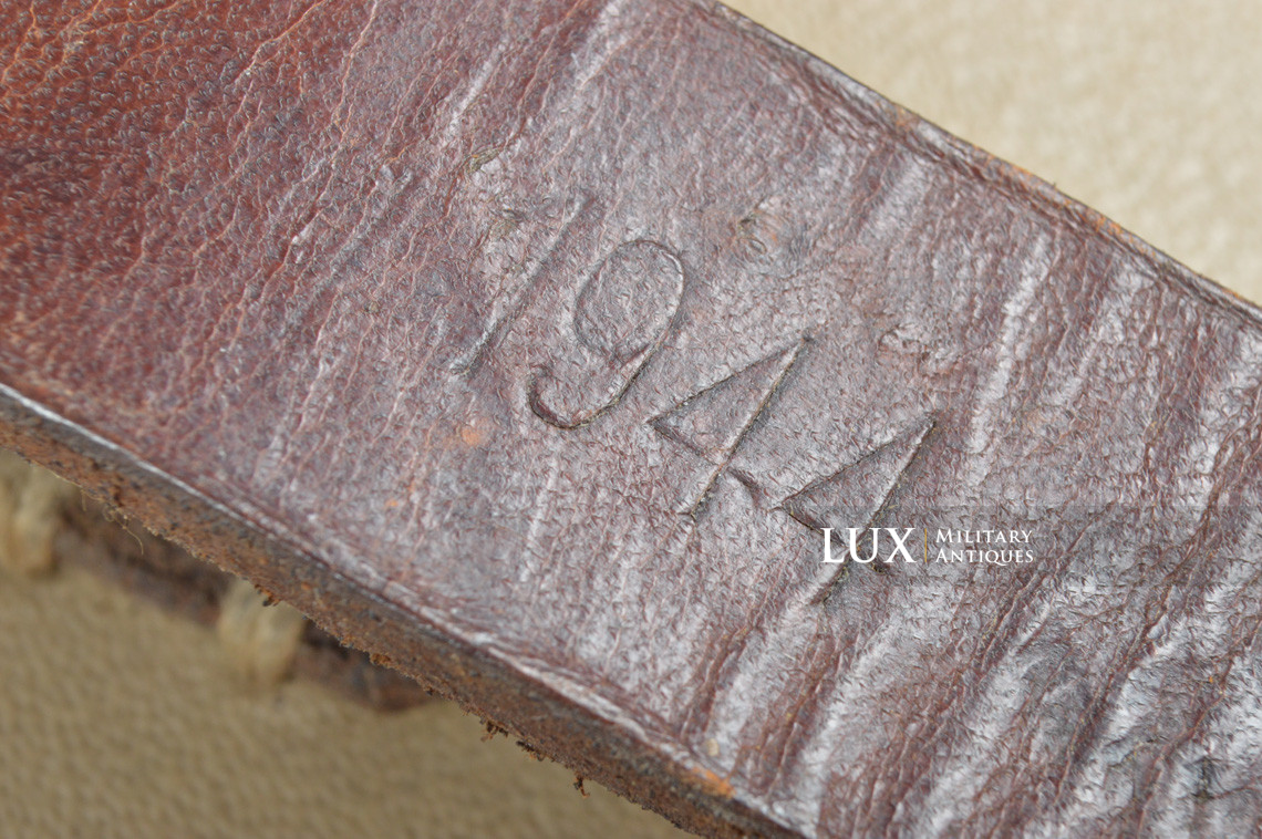 Rare porte-chargeur G43/K43 en toile cirée jaune sable du terrain, « fuq1944 » - photo 13